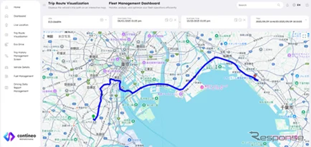 地図上で走行ルートを可視化し、運行状況を一目で把握
