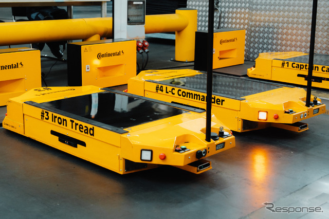 コンチネンタルがタイヤ工場に自律走行ロボット導入