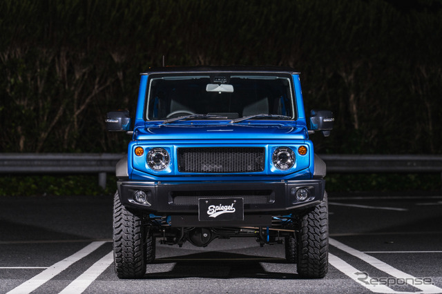 Spiegel. Racing スポーツバンパー フロント（シボ黒・塗装済み仕様）装着例