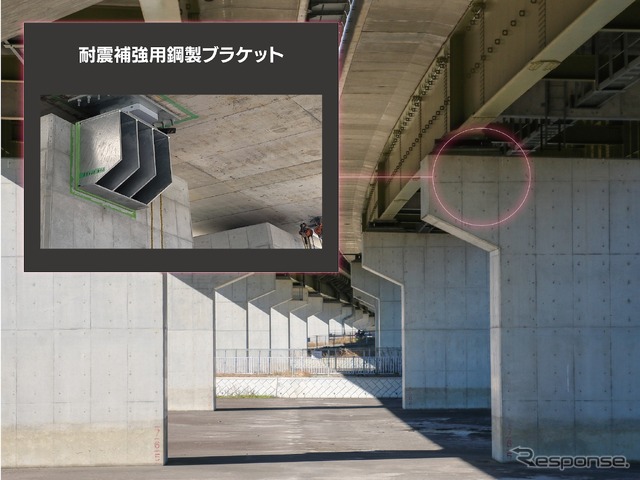 橋梁耐震補強用鋼製ブラケット