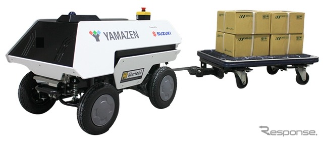【YAMAZEN AMR】株式会社山善悪路搬送・屋外搬送を可能にする牽引型AMR