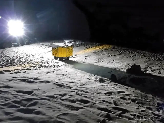 JAXA宇宙探査実験棟での実証実験の様子