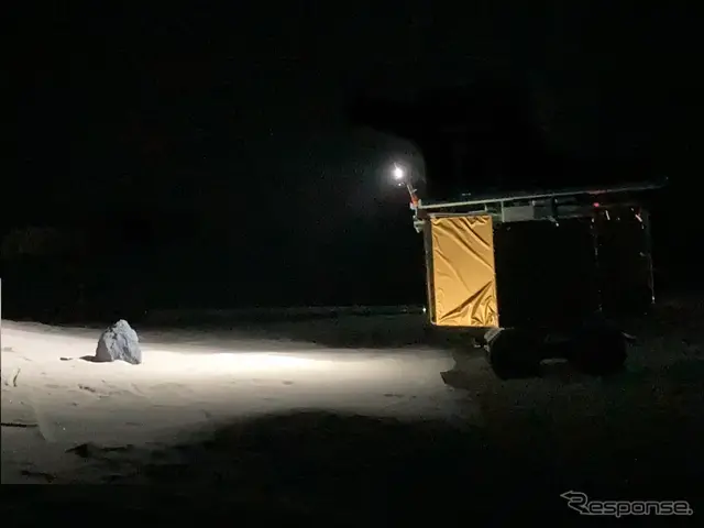 JAXA宇宙探査実験棟での実証実験の様子