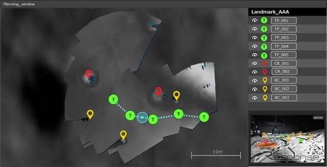 ローカル3D地図と障害物設置イメージ