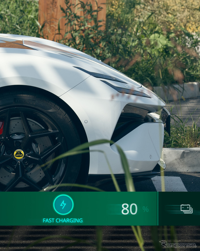 ロータスのハイパーEV『エメヤ』、443kWピーク充電で世界最速級の充電性能実証…電池の8割の充電を13分で