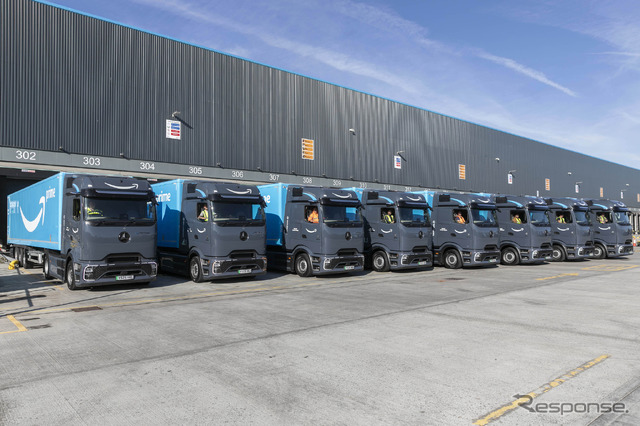 メルセデスベンツのEVトラック『eアクトロス600』をAmazonが200台以上導入
