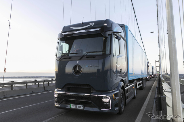 メルセデスベンツのEVトラック『eアクトロス600』をAmazonが200台以上導入