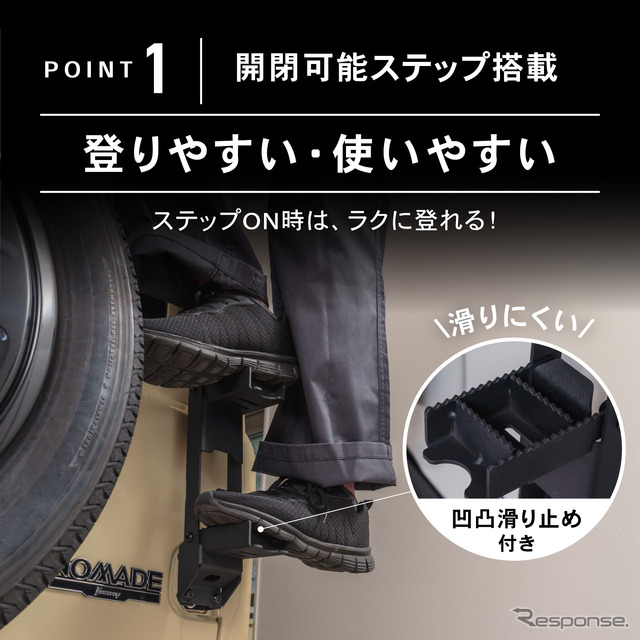 クラフトワークスの『ジムニー/シエラ/ノマド』対応リアラダー・スリムタイプ