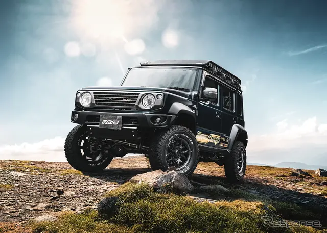 RAYS TEAM DAYTONA F6 boost（セミグロスブラック）× SUZUKI ジムニーノマド