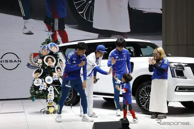 日産主催の横浜DeNAベイスターズ・F・マリノス応援イベントに『パトロール』も展示