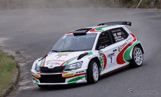 カストロールカラーのラリーカー