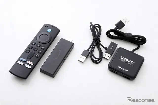 USB KITとAmazon Fire TV Stickを接続することで幅広い映像コンテンツを楽しむ事が出来る