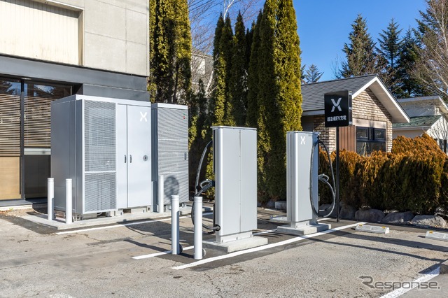 「軽井沢書店」のEVチャージステーション