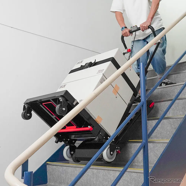 折り畳み電動階段のぼれる台車ハンドル可変タイプ