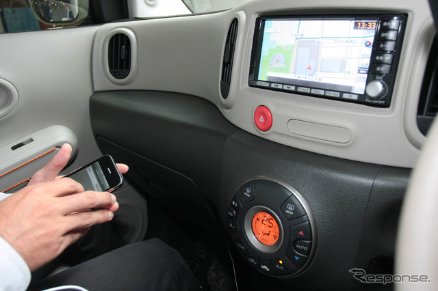日産、iPhone を活用したエコ運転診断の体験試乗会