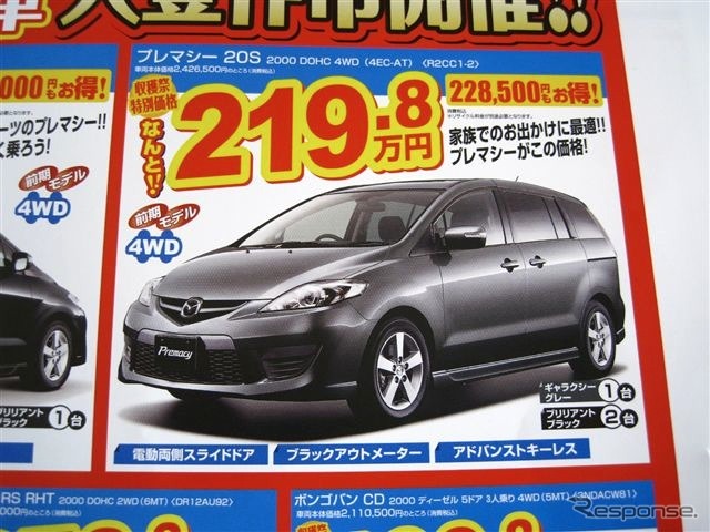 ●プレマシー20S ●マツダアンフィニ北海道 ●鳥取ユーカーランド 0154-53-3876 ●10/10〜10/12 ●ひなごろ