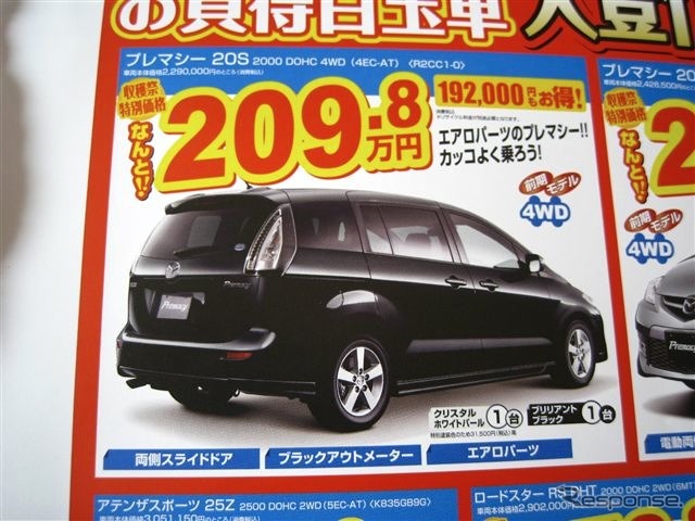 ●プレマシー20S ●マツダアンフィニ北海道 ●鳥取ユーカーランド 0154-53-3876 ●10/10〜10/12 ●ひなごろ