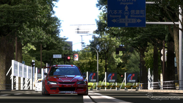 GT5の画面。発売中の「GT5プロローグ」よりもさらに美しさが増した感があり、いよいよ実写レベルに