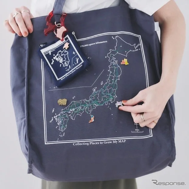 ゼンリン、白地図デザインのトートバッグ・ミニポーチ発売…自分好みに