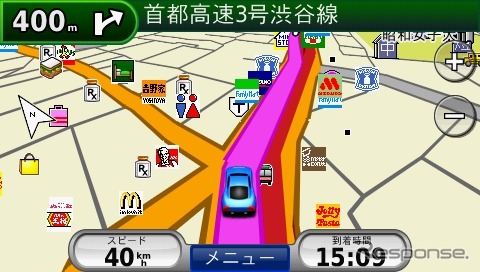 UI （ユーザーインターフェイス）や地図表示、ナビゲーション方法が、一般的な日本メーカー製の据え付け型カーナビと異なるのは、海外メーカー製であることに加えて、「PNDにとって最良の姿」を独自に突き詰めてきたからという要因も大きい。