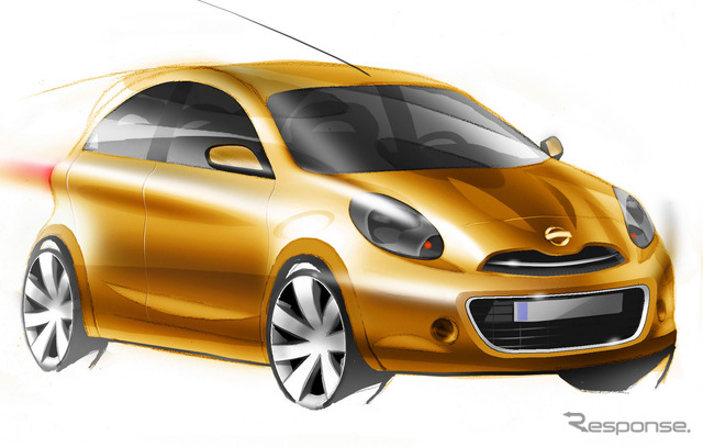 次期マイクラ(日本名:マーチ)の日産オフィシャルイラスト