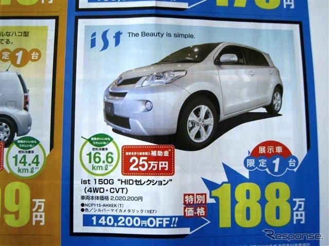 ●ist 150G HIDセレクション ●ネッツトヨタ道東 ●釧路店0154-52-3330、星が浦店、他2店 ●11/7〜11/8 ●ひなごろ