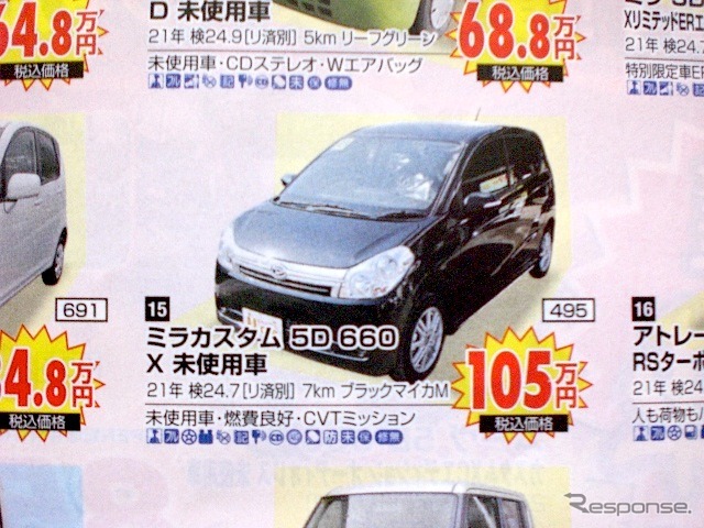 ●ミラカスタム ●ダイハツ東京販売(株) ●U-CAR新小岩03-5671-1811 ●11/14〜11/23 ●プルメリア