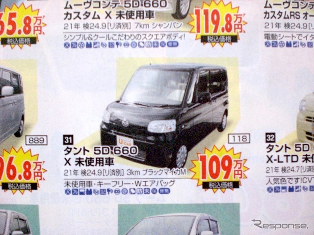 ●タント ●ダイハツ東京販売(株) ●U-CAR新小岩03-5671-1811 ●11/14〜11/23 ●プルメリア