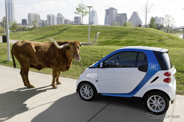 スマート フォーツーを使用したカーシェアリング「car2go」(カーツーゴー)