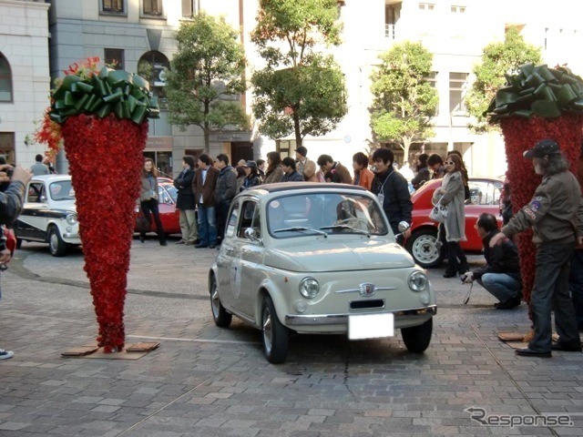 エコカー&サイクルカークラスに参加したフィアット500F(1968年)