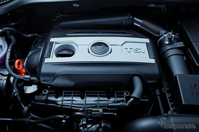 1.2リットル 直4 TSIエンジン。欧州ではVWポロなどにも採用されている