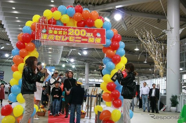 E-comライド 200万人達成の瞬間