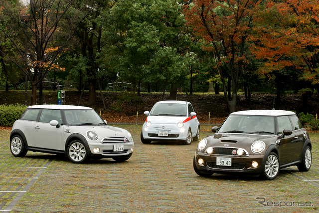 MINI 50メイフェア&50カムデンとフィアット500