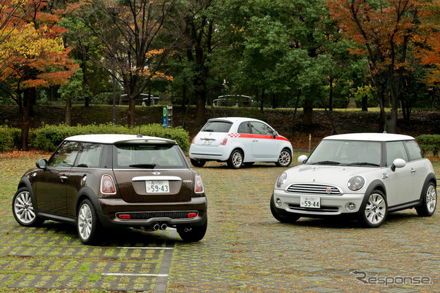 MINI 50メイフェア&50カムデンとフィアット500