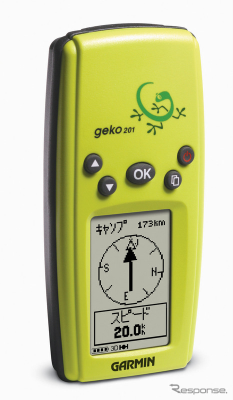 geko201 廉価版のGPSロガーだが、環粋なナビゲーションや白地図ベースの作図など機能は充実している。