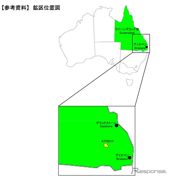 豪州LNG生産プロジェクト 位置図