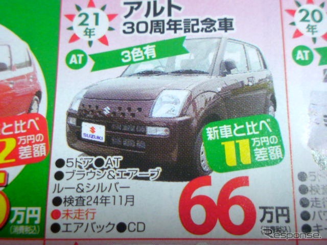 ●アルト30周年記念車 ●スズキアリーナ北須磨078-743-3366 ●西神プリンティ会場090-3671-8080 ●12/18〜12/20 ●olive