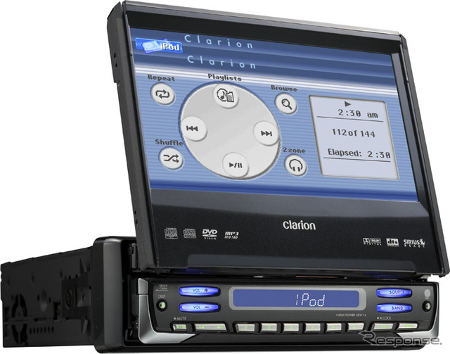 業界初 iPodフルコントロール機能搭載1DIN AVセンターユニット 2005年