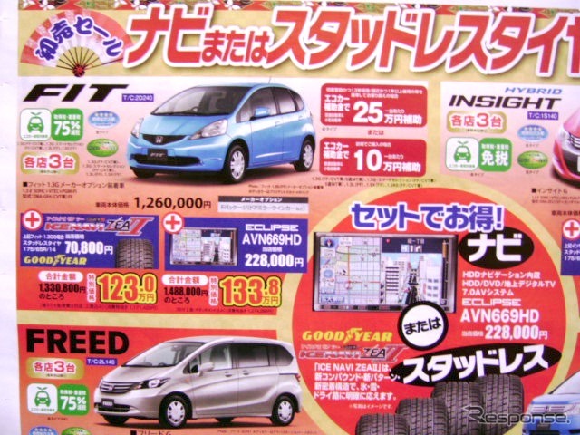 ●フィット ●HondaCars越後中央 ●見附西店0258-66-6981、 燕吉田店0256-92-7180、 他２店 ●1/4〜1/11 ●perito