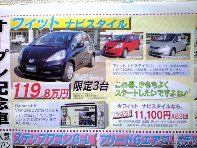 ●フィットナビスタイル ●HondaCars ●銚子東0479-22-1356 ●1月3日〜8日 ●akitama1967