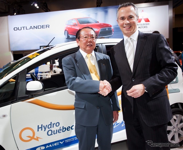 写真左：曽我浩治MMSCAN社長兼CEO 同右：Thierry Vandal Hydro-Quebec社長兼CEO
