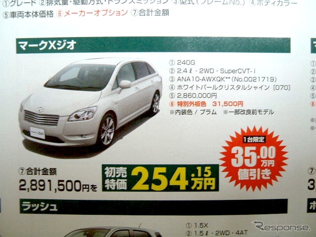 ●マークXジオ ●神戸トヨペット0120-373567 ●トヨペット三宮店078-251-3721、トヨペット本社店078-576-5006 他2店 ●1/16,17 ●すまりん