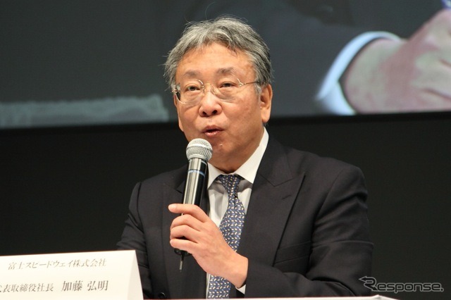 富士スピードウェイ代表取締役社長の加藤裕明氏。SPRINT CUPはF1に替わる、秋の目玉イベントになるか?