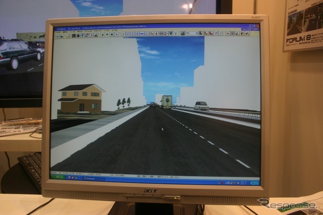 CADソフトのように建物、道路、樹木その他を配置していく。道路の交通量などもシミュレーション可能だ
