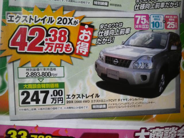 日産●エクストレイル20X ●栃木日産 ●マロニエプラザ028ー664ー2266 ●1/31 ●にこ