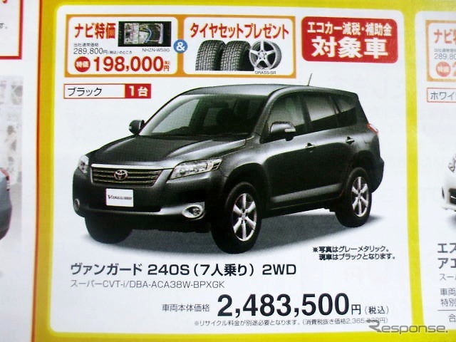 ●ヴァンガード240S ●トヨタカローラ新潟 ●本店 025-212-3111 ●2/11から2/14 ●月猫