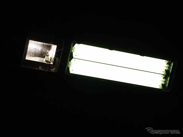 新たなトンネル照明の開発に向けた実証実験