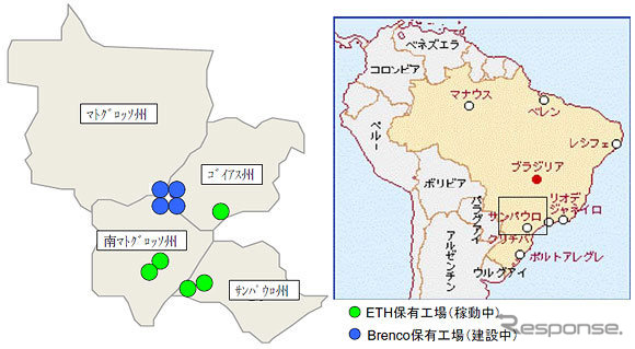バイオエタノール工場周辺図