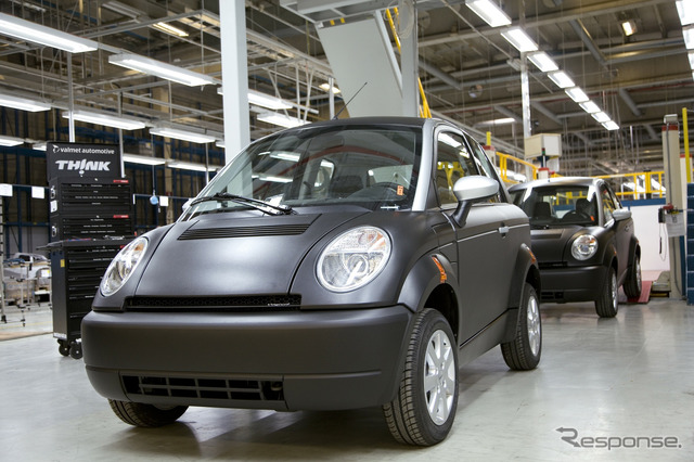 ヴァルメット社の工場で生産されているEV「シンクシティ」