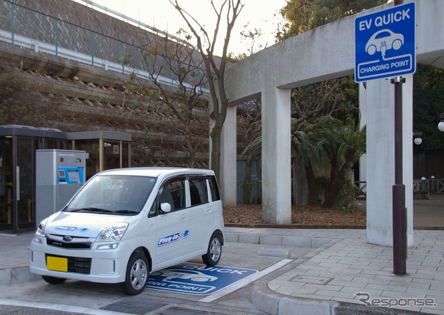 第三京浜保土ヶ谷SAに設置されている急速充電器(高岳製作所製)